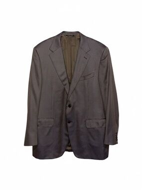 Canali Brown Label Silk Wool Sport Coat Brown Sheen Italy Luxury Blazer Men’s 44